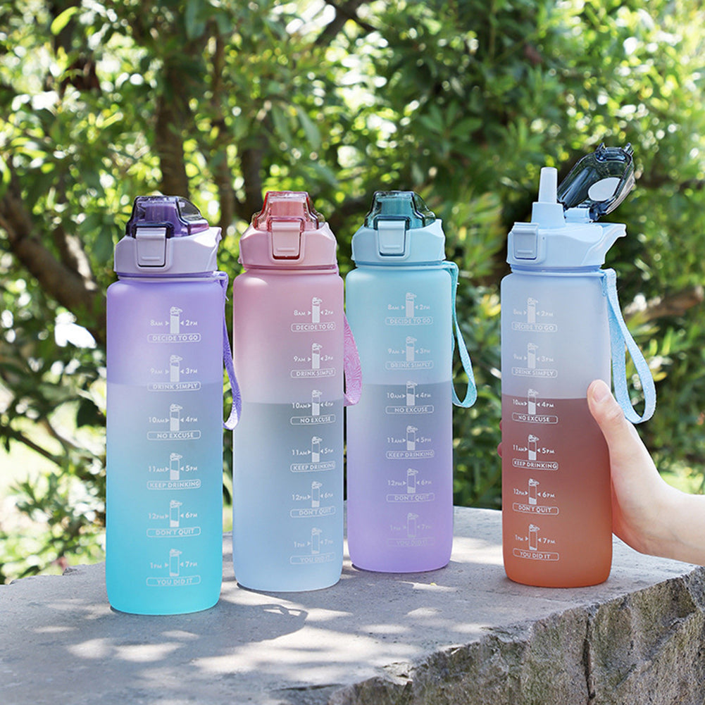 Portable Sports Gym Drinking Bottle with Straw