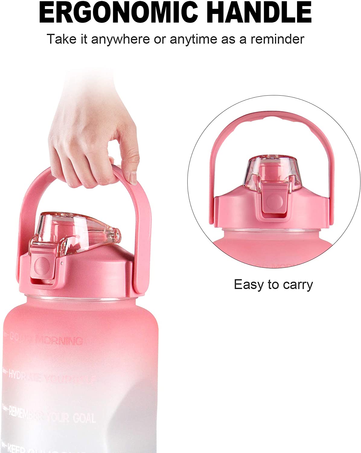 Portable Sports Gym Drinking Bottle with Straw